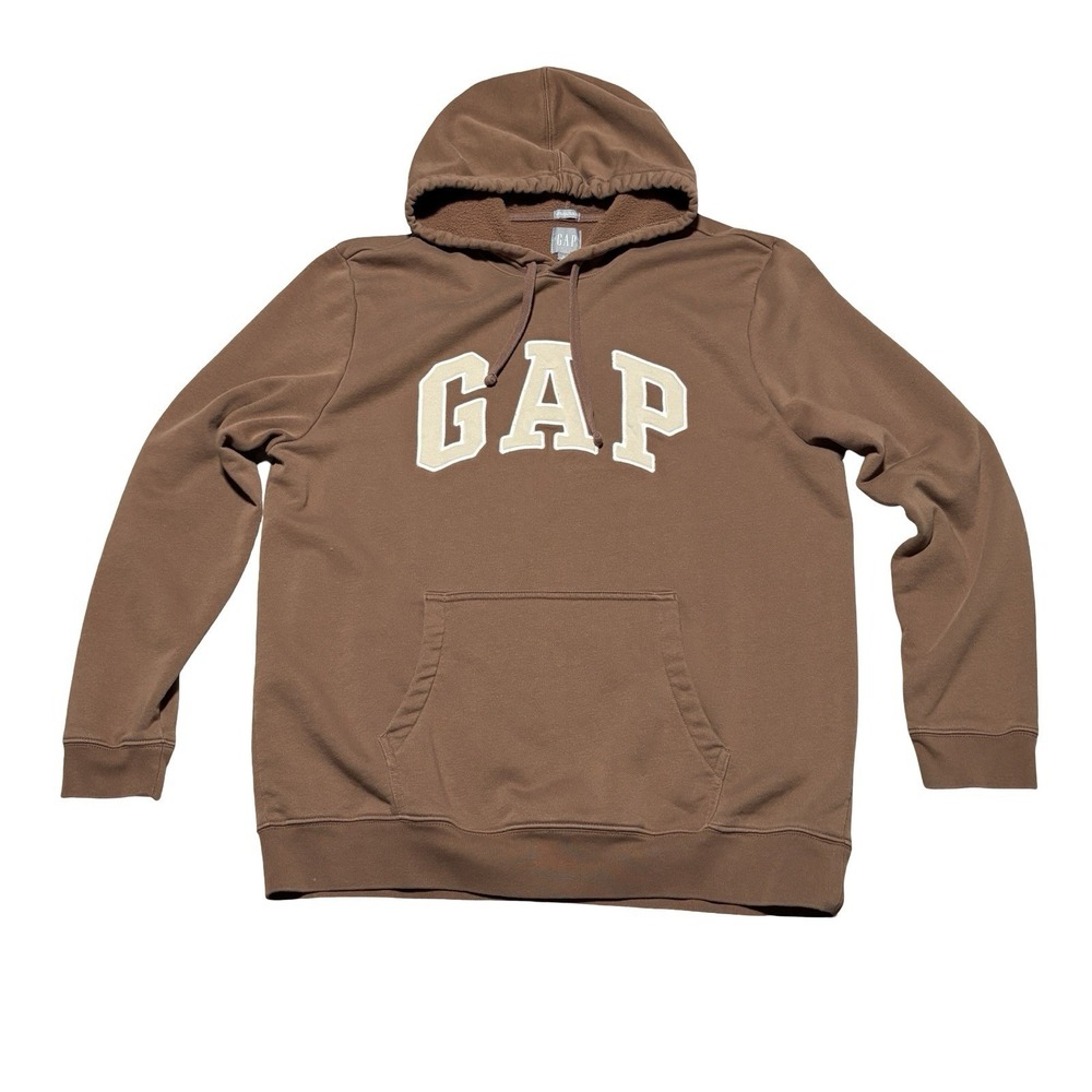 GAP Heritage Logo Pullover Hoodie Brown Size XL 24 x 30